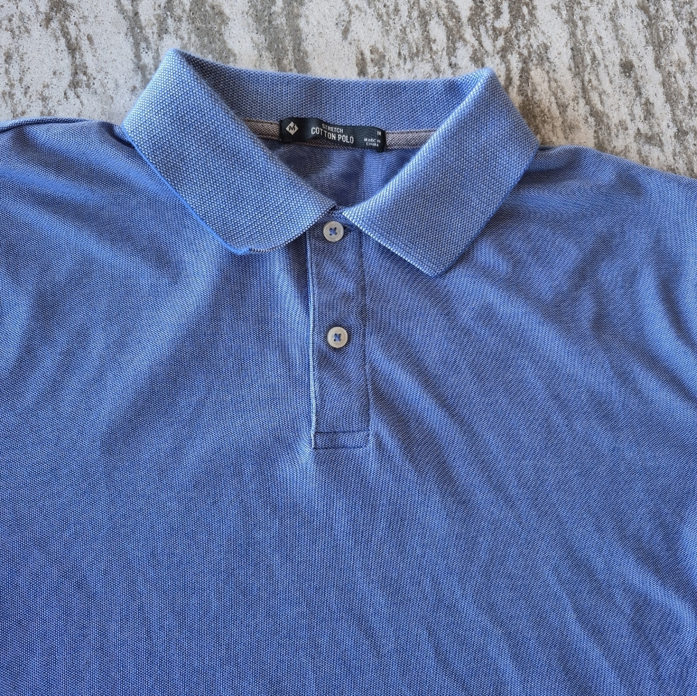Men's Stretch Cotton Polo Shirt Size Medium